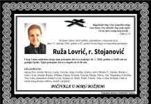 Umrla je Ruža Lovrić, r. Stojanović